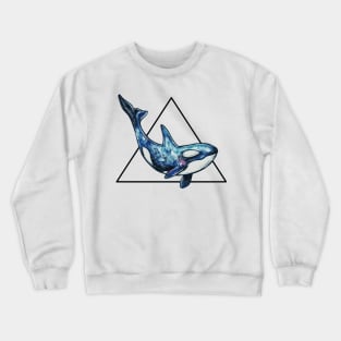 Geometric cosmic orca Crewneck Sweatshirt